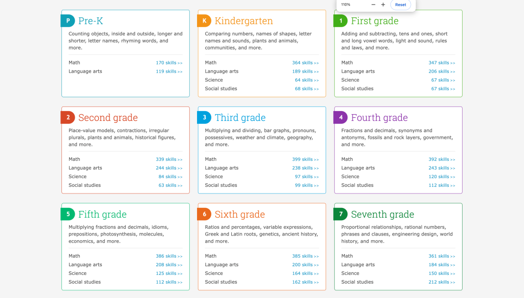 IXL screenshot 1