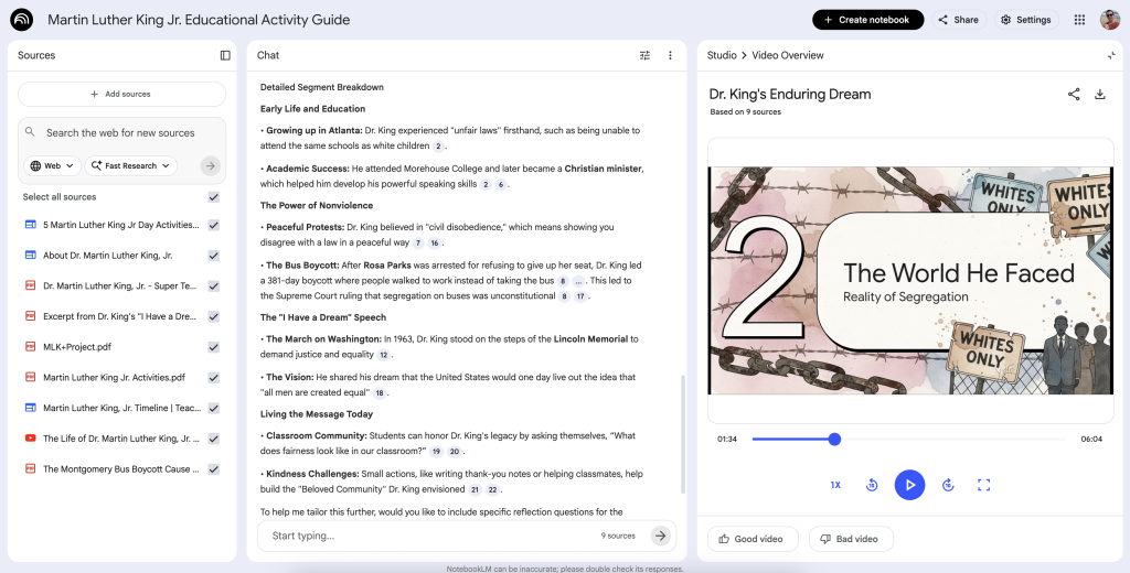 Notebook LM screenshot 7